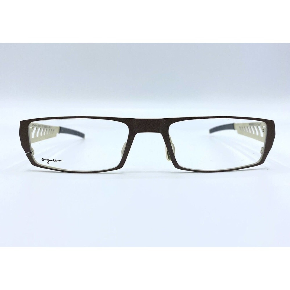ORGREEN Titanium 19 Vulcan Eyeglasses 53-19 Brown/Cream New Old Stock Japan